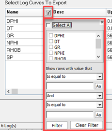 MultWellLogExportFilter